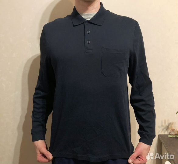 Поло с длинным рукавом