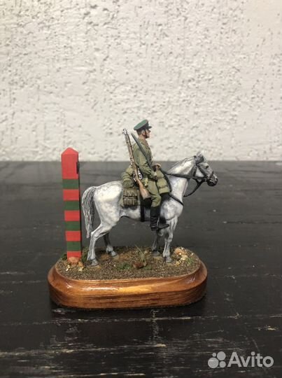 Оловянный солдатик 54 мм. Пограничник, в росписи