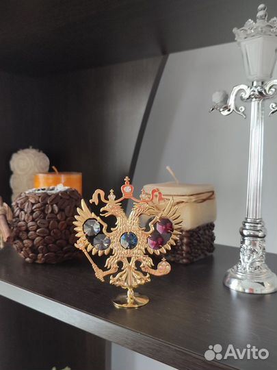 Сувенир герб России камни Сваровского