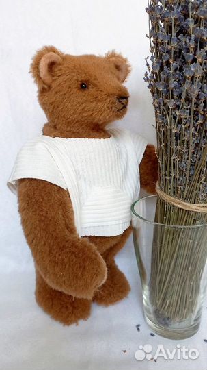 Мягкая игрушка, мишка, тедди, ручная работа