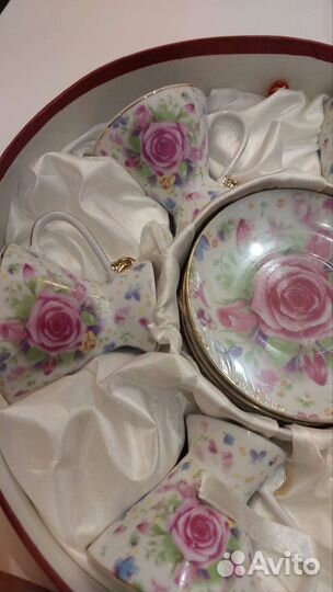 Новый фарфоровый кофейный сервиз Yamasen 6 персон