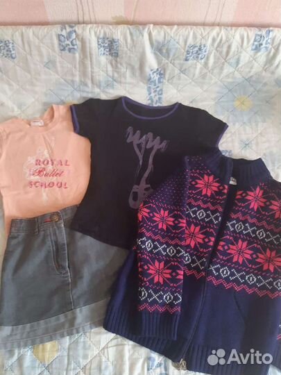 Одежда для девочки пакетом 4-6 лет