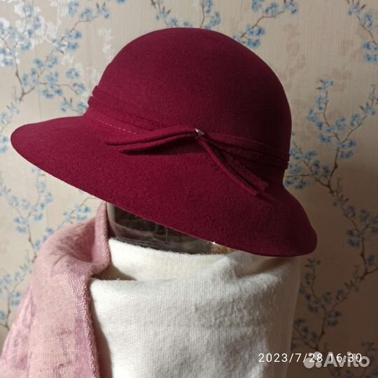 Шляпа фетровая женская р. 56