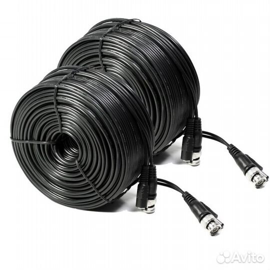 BNC кабель видеонаблюдения с разъёмами 30 метров