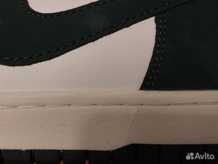 Кроссовки nike dunk с мехом зеленые