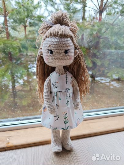 Кукла вязанная,ручная работа, кукла амигуруми