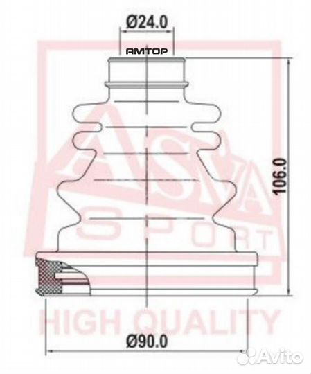 Asva asbt129 asbt-129 asva пыльник ШРУС (комплект
