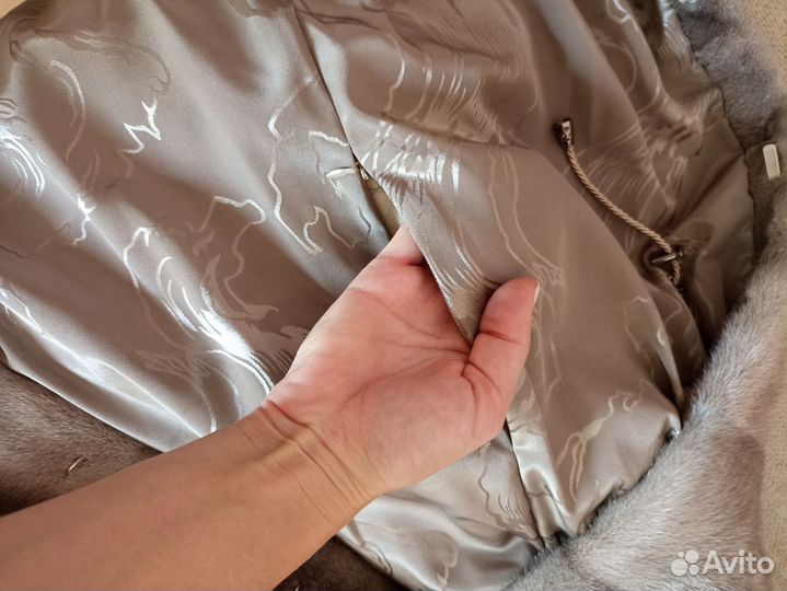 Шуба норковая с капюшоном