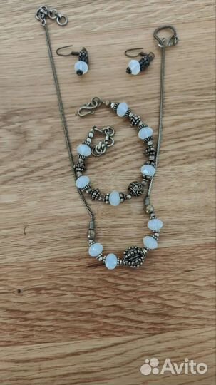 Сережки, кольцо, браслет, подвеска, бусы