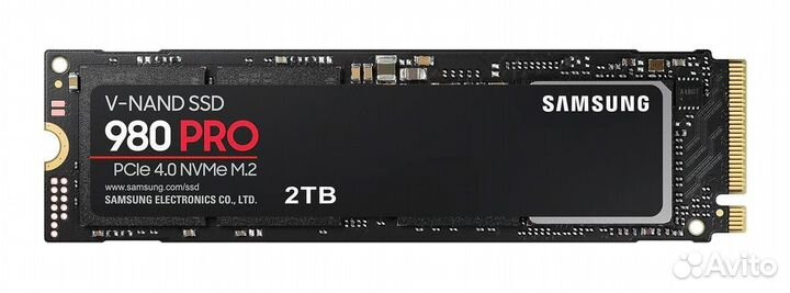 2 тб SSD M.2 накопитель Samsung 980 PRO (MZ-V8P2T0