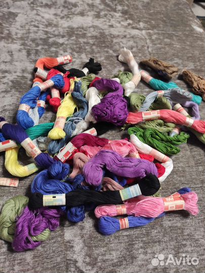 Нитки мулине СССР, пяльца