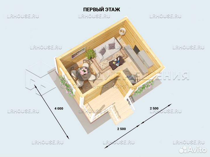 Каркасный дом 5х4 метра / дс-103