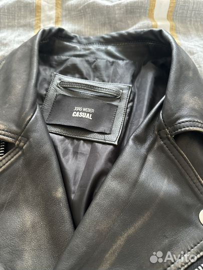 Кожаная куртка косуха jorg weber casual