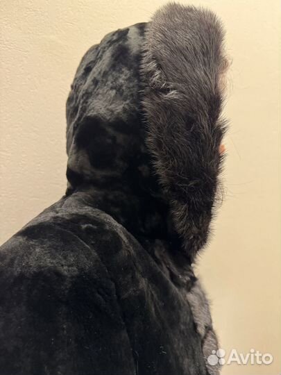 Шуба мутоновая с норкой