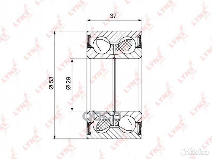 Подшипник ступицы задний (с ABS 37x29x53) ford