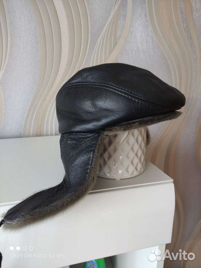 Мужская кожаная кепка