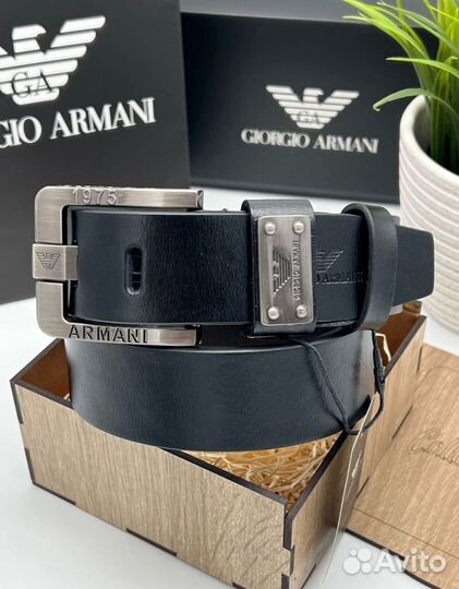 Мужской кожаный ремень Giorgio Armani