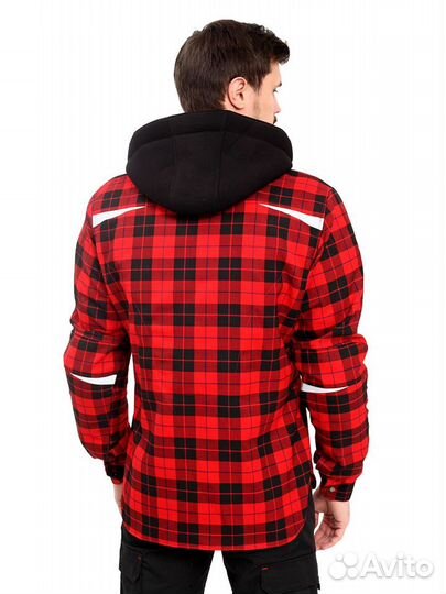 Рубашка Starks Room Biker черно красн клетка S