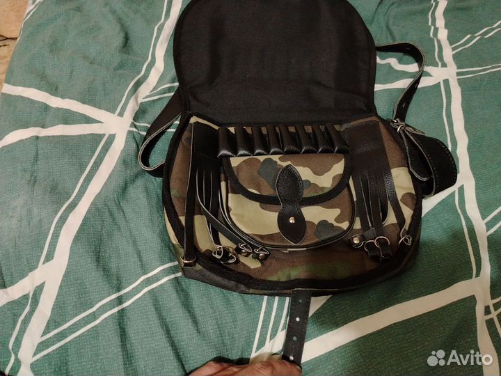 Патронташ 12 калибр кожаный