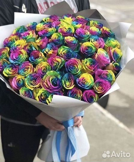 Радужные розы. Цветы Букеты с доставкой