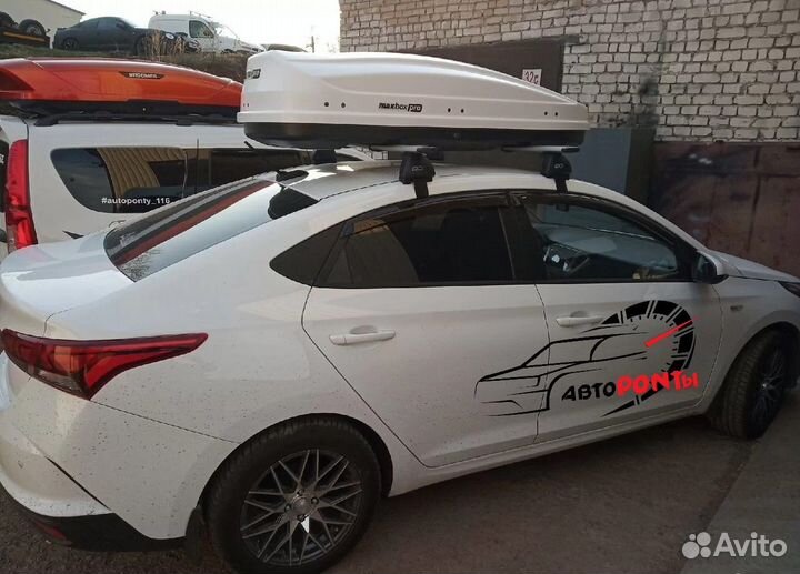 Бокс на крышу Hyundai Solaris 2021 аэро