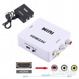 Конвертер AV на HDMI и аудио, AV 2 HDMI