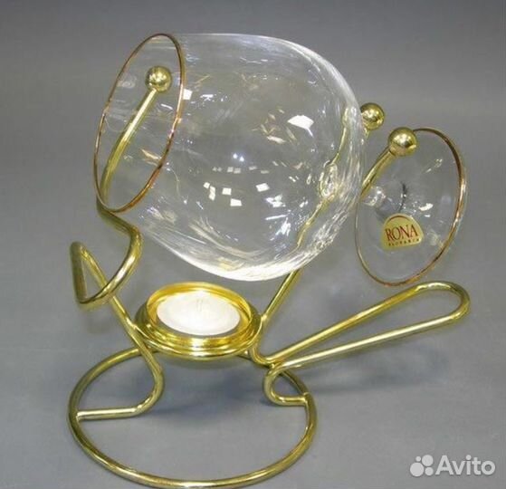 Бокал для коньяка с подогревом Rona