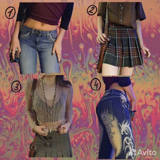 Винтажные вещи y2k, гранж