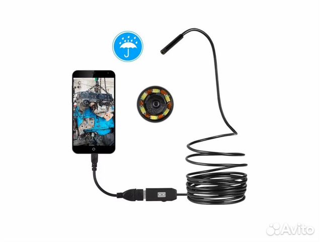 Эндоскоп usb-Type-C 1.0Мп для смартфон 1280*720 2м