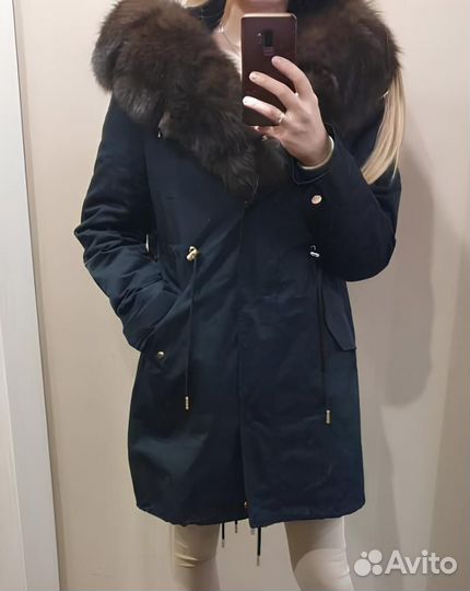 Парка женская зимняя с натуральным мехом 40