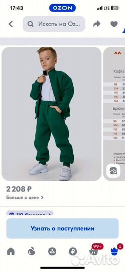 Костюм спортивный 110 (утепленный)