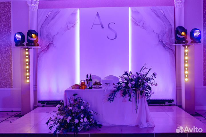 Свадебный президиум и фотозона
