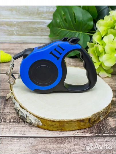 Поводок с рулеткой для собак и кошек