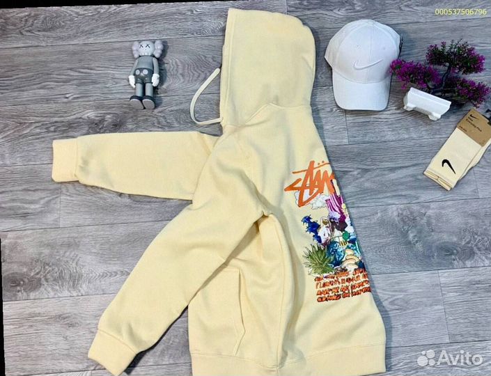 Желтый худи Stussy