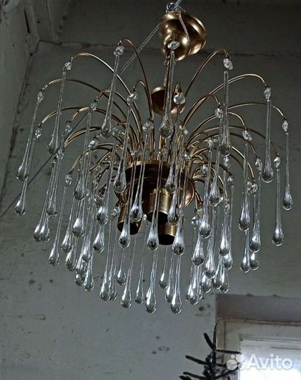 Винтажная хрустальная люстра
