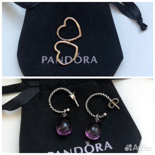 Пандора pandora серьги оригинал