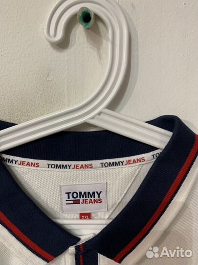 Белое поло Tommy Jeans оригинал