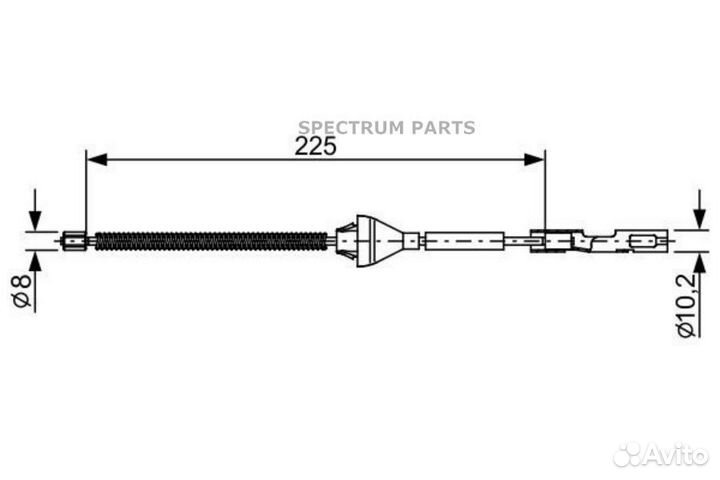 Bosch 1987482705 Трос тормозной 1987482705