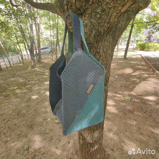Сумка шоппер вязаная