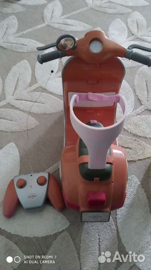 Мотоцикл на пульте, для куклы