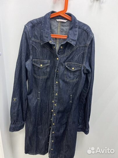 Джинсовое платье рубашка