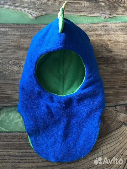 Зимний 2х слойный флисовый шлем Дино