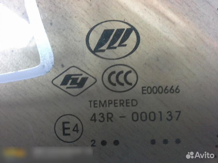 Стекло двери задней левой Lifan Solano 2010-2016