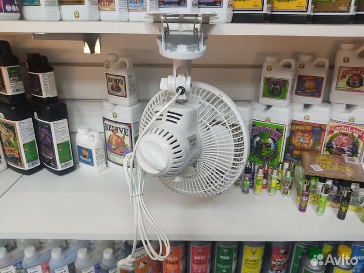 Вентилятор на прищепке поворотный для гроубокса