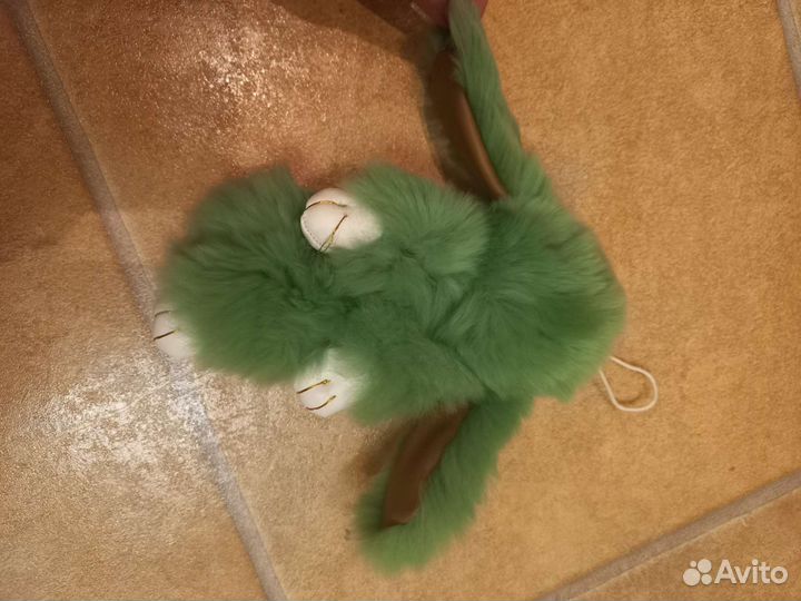 Брелок на сумку,игрушка, кролик заяц из натур.меха