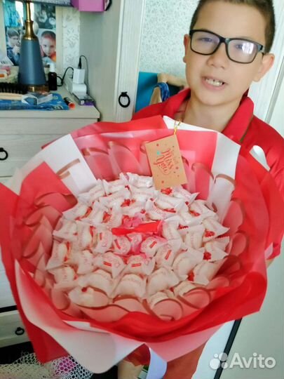 Сладкий букет из конфет Рафаэлло