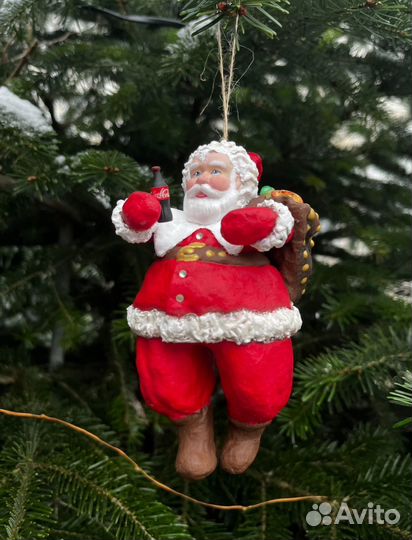 Ватная елочная игрушка ручной работы