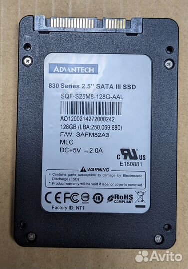 128Gb MLC - Advantech - промышленный SSD 2.5