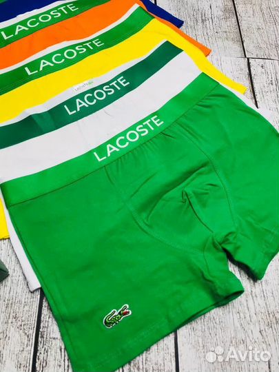 Мужское нижнее белье трусы боксеры Lacoste хлопок