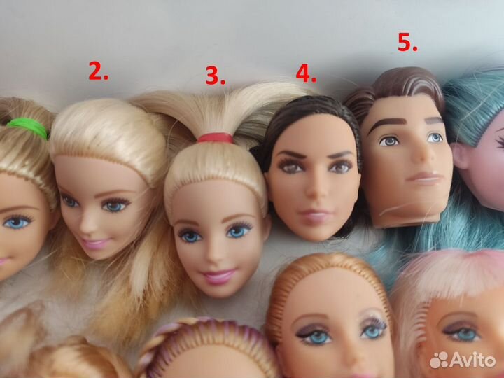 Головы для кукол типа Барби